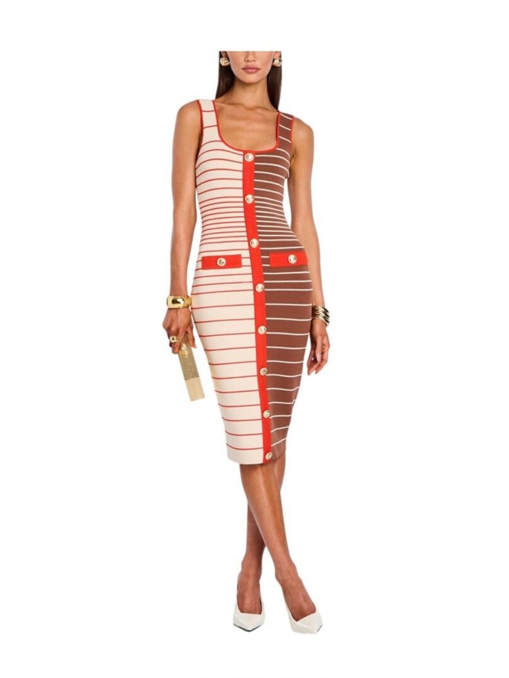 Retrofete Striped Multi Lyle Knit Dress Size XS NWT